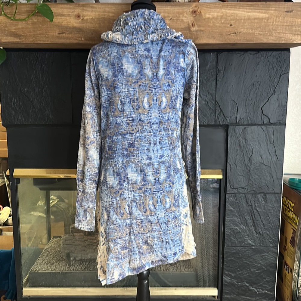 Like New Alberto Makali Cowl Neck Wool Dress Shirt Sz M - Picture 3 of 5